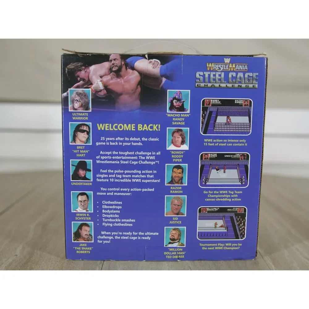 WWE Wrestlemania Steel Cage Challenge Plug & Play TV Game OPEN BOX